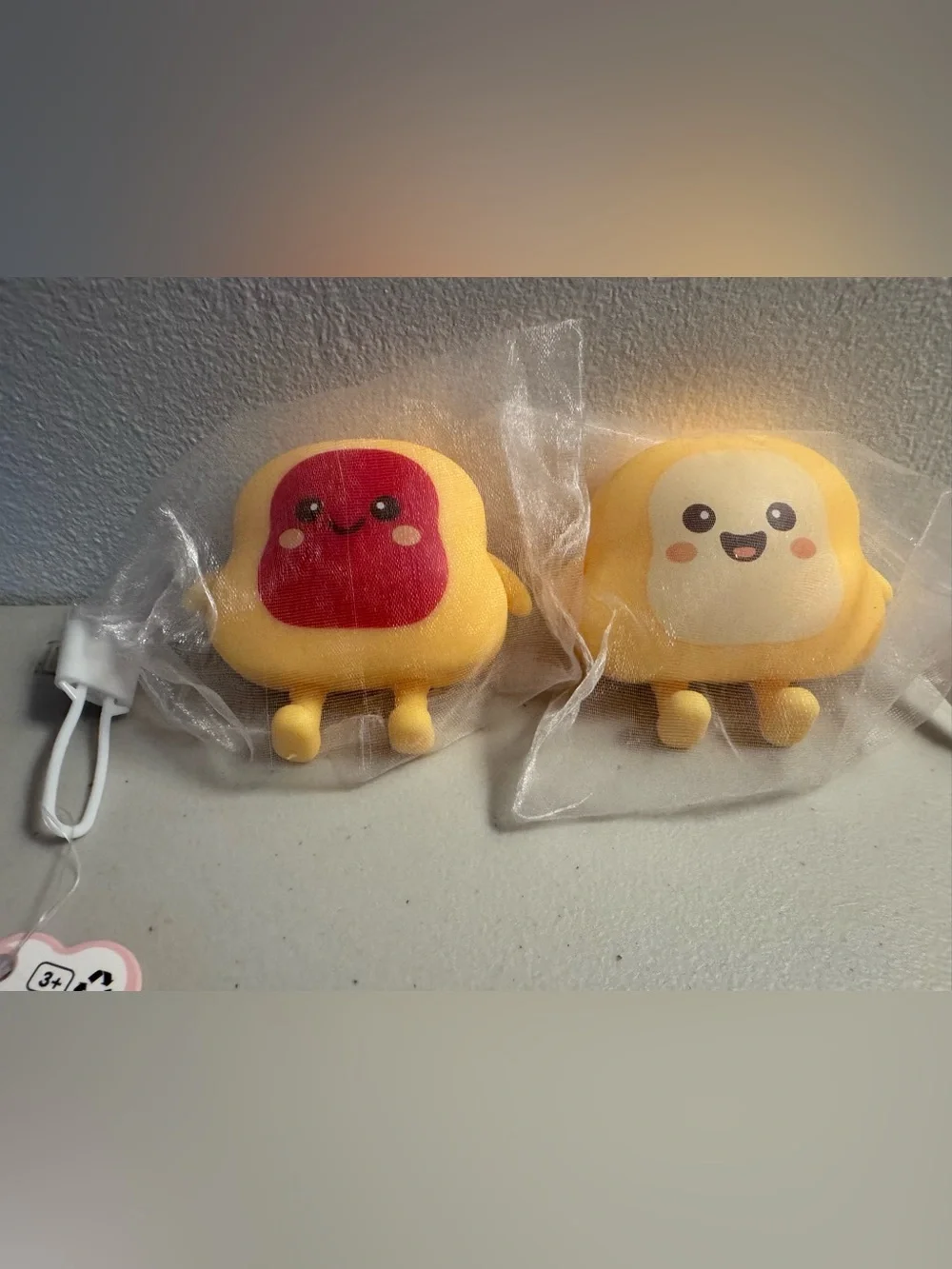 Cute Yellow Plush Toast Toy with Red Jam Face - Kids Toy